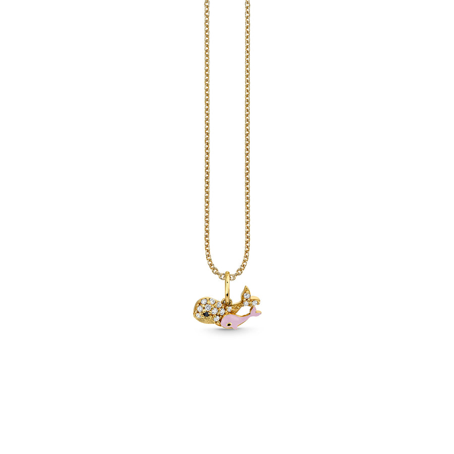 Gold & Diamond Whale Family Charm - Sydney Evan Fine Jewelry