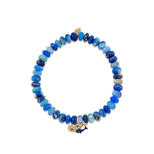 Gold & Diamond Whale Family on Afghanite