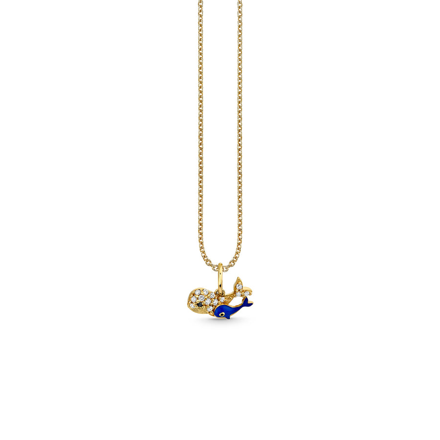 Gold & Diamond Whale Family Charm - Sydney Evan Fine Jewelry