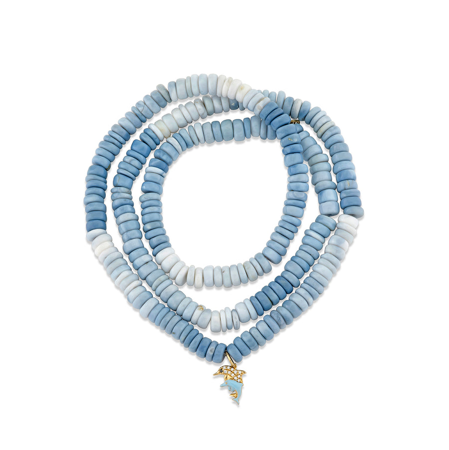 Gold & Diamond Dolphin Family Opal Wrap Bracelet - Sydney Evan Fine Jewelry