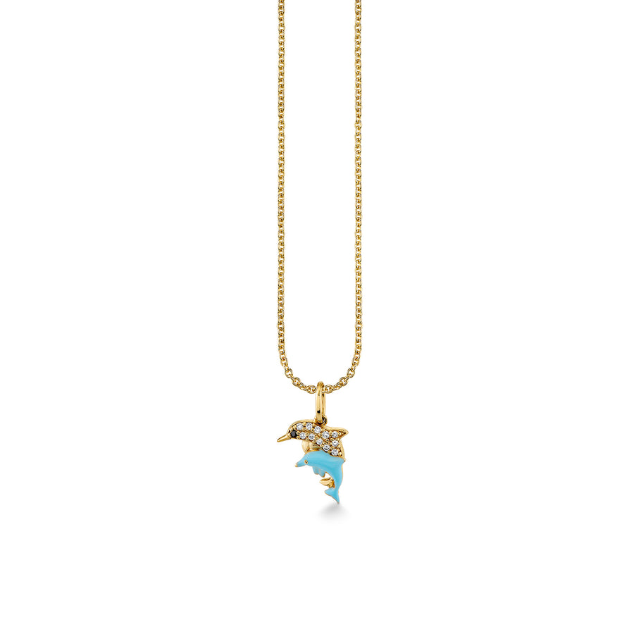 Gold & Diamond Dolphin Family Charm - Sydney Evan Fine Jewelry