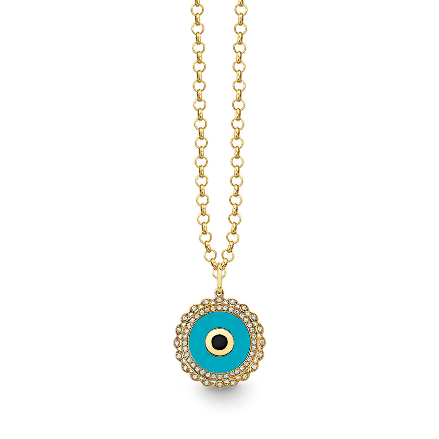 Gold & Diamond Large Marquise Eye Charm - Sydney Evan Fine Jewelry