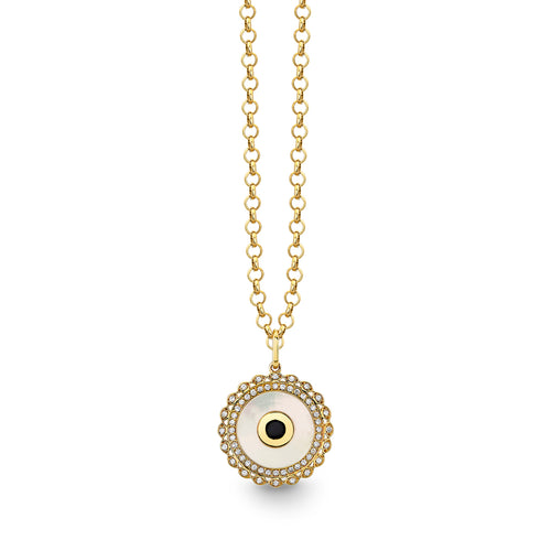 Gold & Diamond Large Marquise Eye Charm