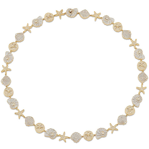 Gold & Diamond Sea Life Eternity Necklace