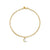 Gold & Diamond Cocktail Crescent Moon Anklet