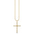 Gold & Diamond Marquise Eye Cross Charm