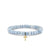 Gold & Diamond Small Marquise Eye Cross on African Opal