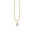 Gold & Diamond Small Marquise Eye Cross Charm