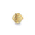 Gold & Diamond Large Clam Shell Stud