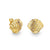 Gold & Diamond Large Clam Shell Stud