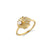 Gold & Diamond Clam Shell Ring