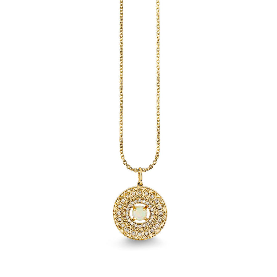 Gold & Diamond Marquise Eye Open Wheel Charm - Sydney Evan Fine Jewelry