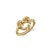 Gold & Diamond Heart Knot Ring