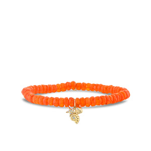 Gold & Diamond Shell Cluster on Opal - Sydney Evan Fine Jewelry