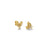 Gold & Diamond Shell Cluster Stud