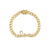 Gold & Diamond Love Curb Link Bracelet