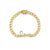 Gold & Diamond Love Curb Link Bracelet
