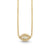 Gold & Diamond Eye Stone Inlay Necklace