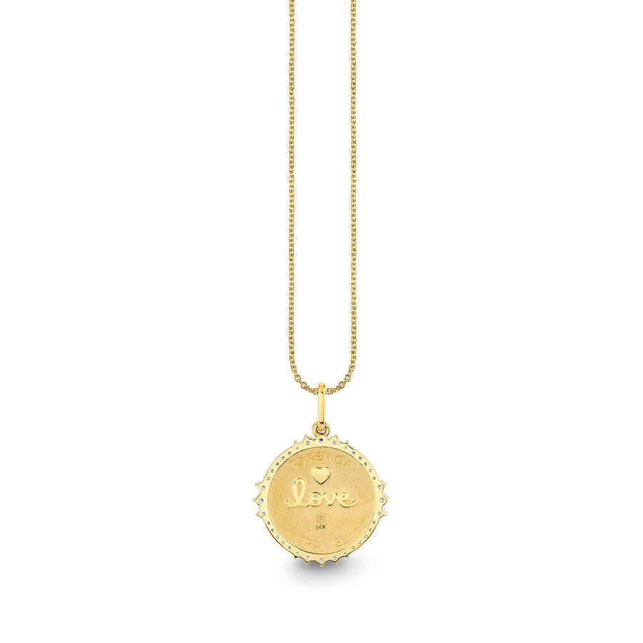Gold & Diamond World Traveler Coin - Sydney Evan Fine Jewelry
