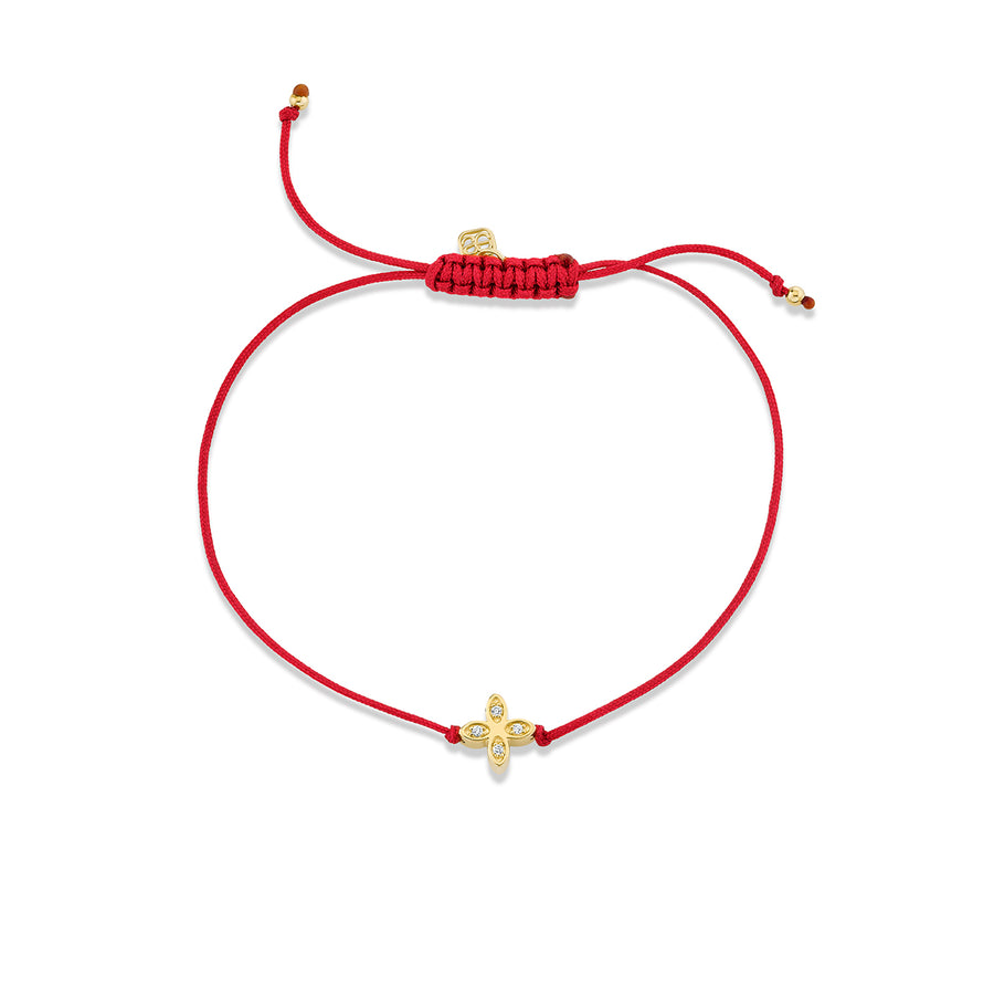 Gold & Diamond Small Marquise Eye Cord Bracelet - Sydney Evan Fine Jewelry
