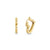 Pure Gold Fluted Heart Huggies