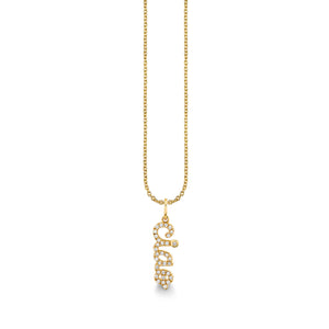 Gold & Diamond Ciao Script Charm - Sydney Evan Fine Jewelry