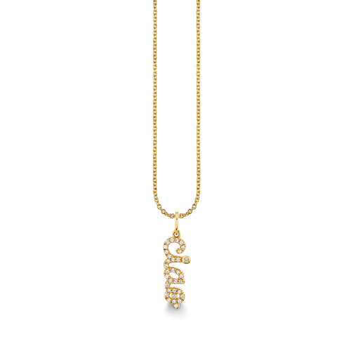 Gold & Diamond Ciao Script Charm