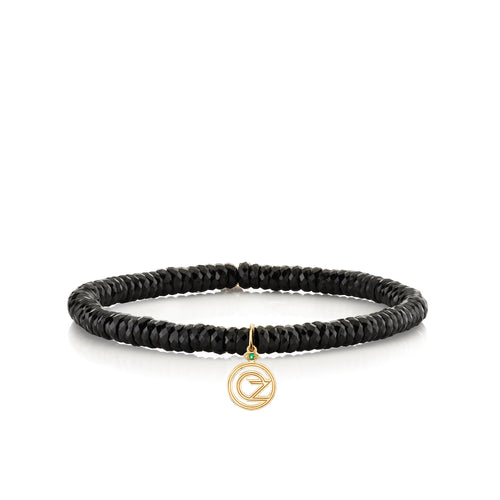 Gold & Emerald Wicked Pure Logo on Black Spinel