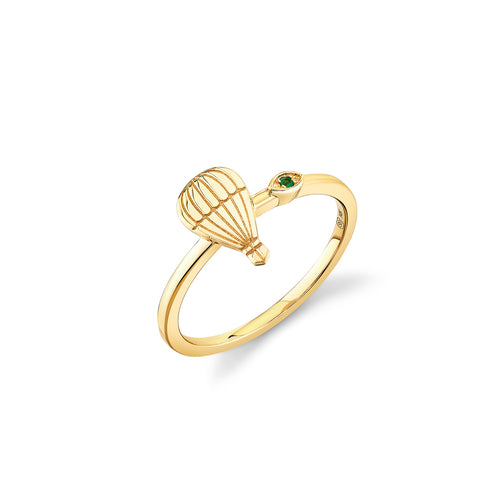 Gold & Emerald Wicked Hot Air Balloon Ring