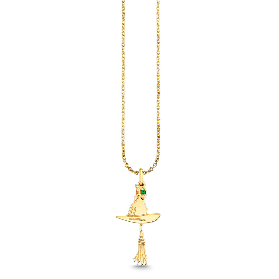 Gold & Emerald Wicked Elphaba Trio Charm - Sydney Evan Fine Jewelry