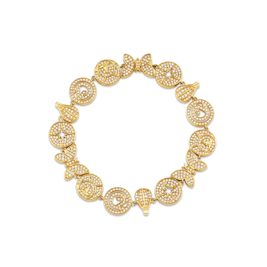 Gold & Diamond Wicked Pave Eternity Bracelet - Sydney Evan Fine Jewelry
