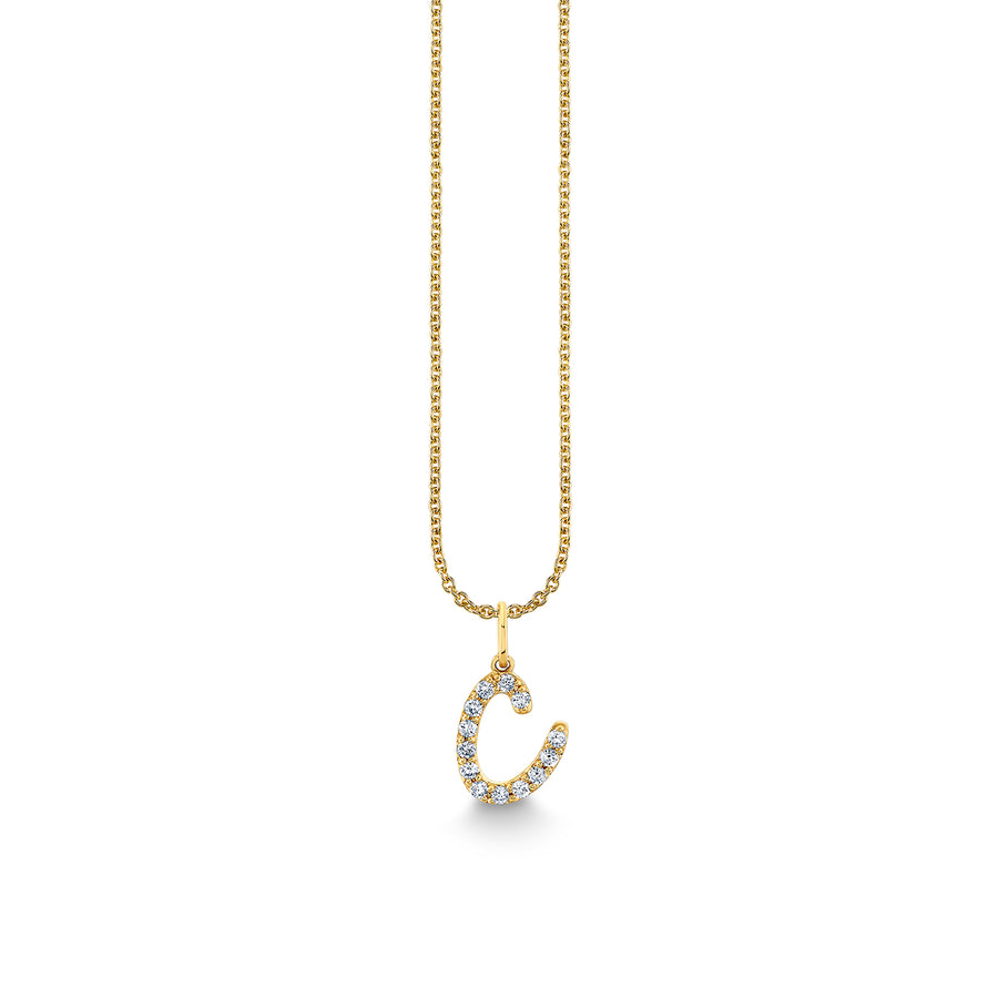 Gold & Diamond Medium Initial Charm - Sydney Evan Fine Jewelry