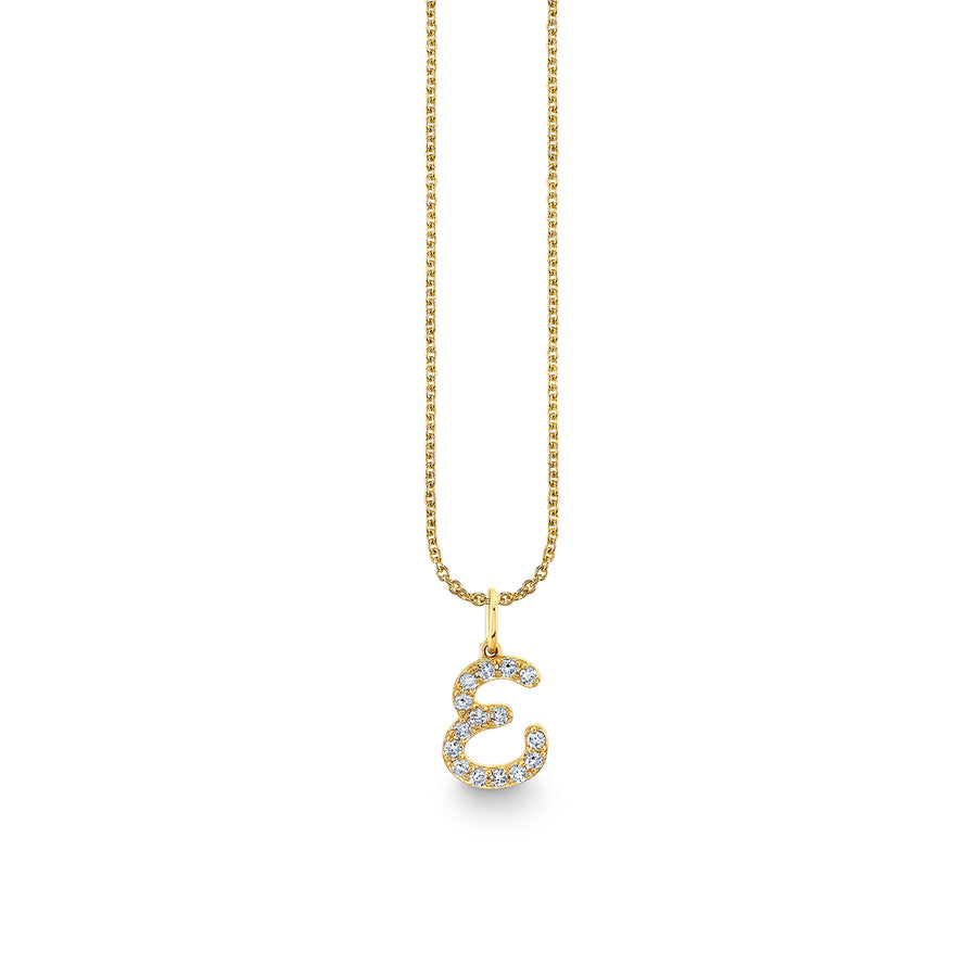Gold & Diamond Medium Initial Charm - Sydney Evan Fine Jewelry