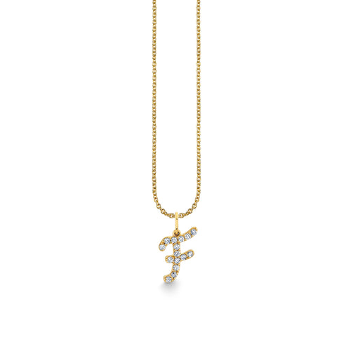 Gold & Diamond Medium Initial Charm