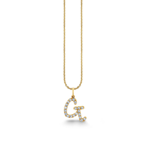 Gold & Diamond Medium Initial Charm