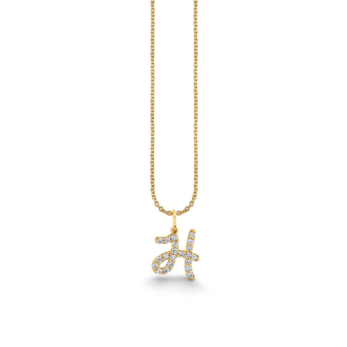 Gold & Diamond Medium Initial Charm