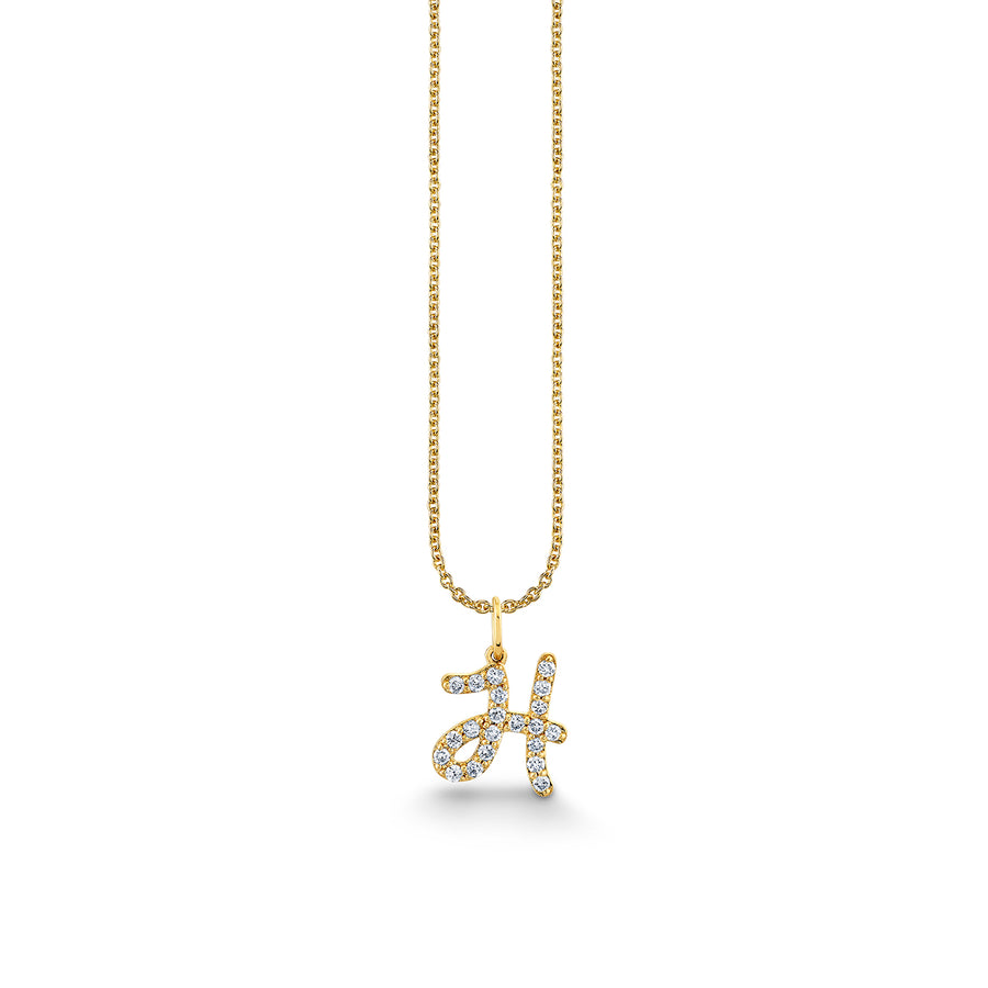Gold & Diamond Medium Initial Charm - Sydney Evan Fine Jewelry