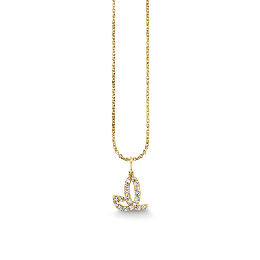 Gold & Diamond Medium Initial Charm - Sydney Evan Fine Jewelry