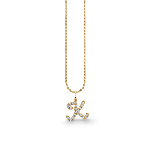 Gold & Diamond Medium Initial Charm