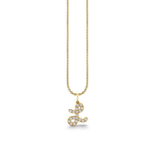 Gold & Diamond Medium Initial Charm