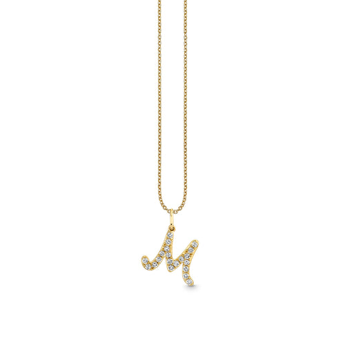 Gold & Diamond Medium Initial Charm