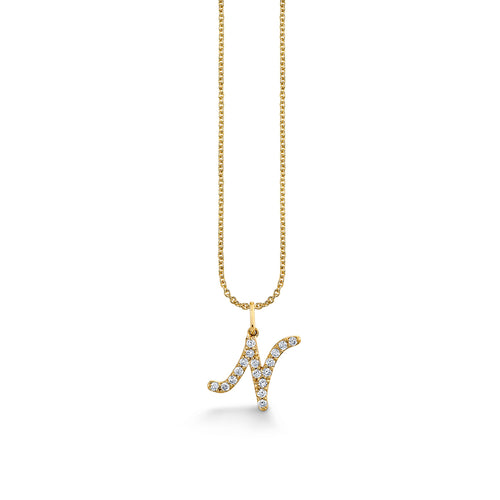 Gold & Diamond Medium Initial Charm