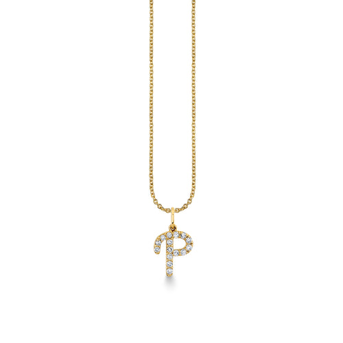 Gold & Diamond Medium Initial Charm