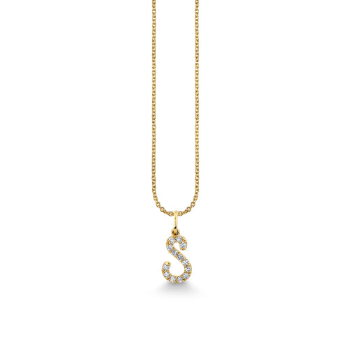 Gold & Diamond Medium Initial Charm