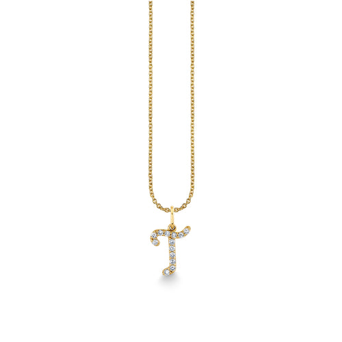 Gold & Diamond Medium Initial Charm