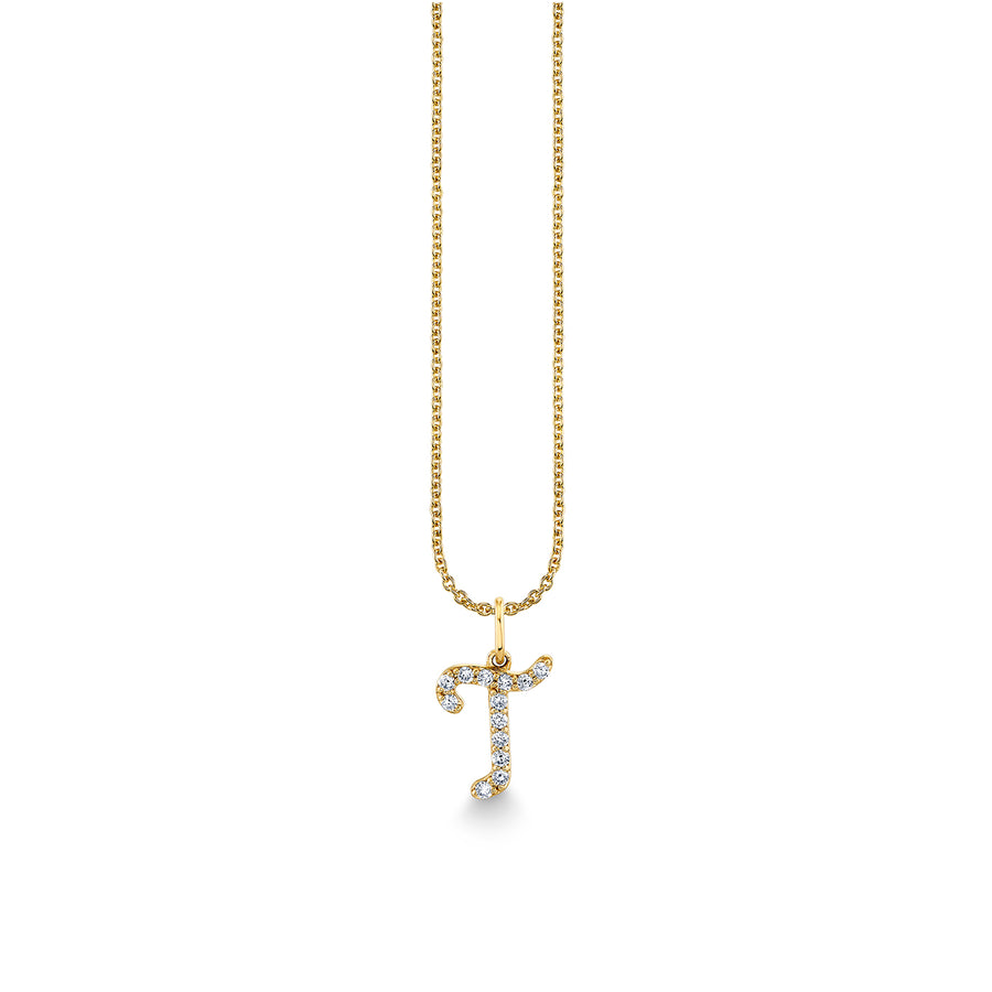Gold & Diamond Medium Initial Charm - Sydney Evan Fine Jewelry