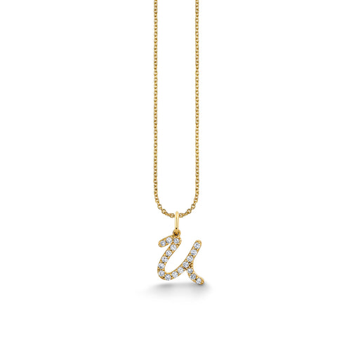 Gold & Diamond Medium Initial Charm