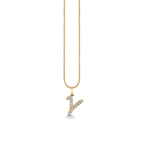 Gold & Diamond Medium Initial Charm