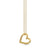 Gold Fluted Heart Charm