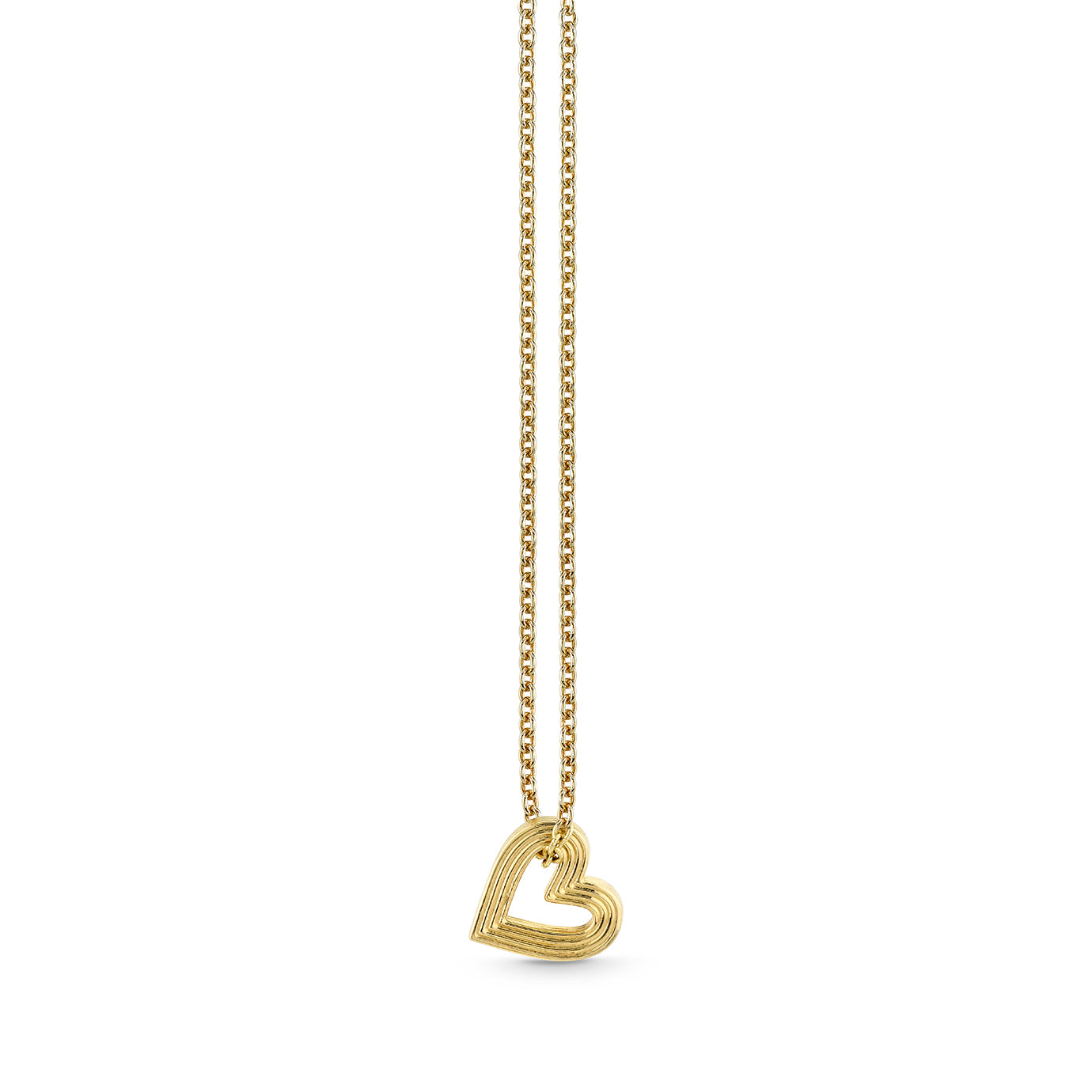 シドニー・エヴァン 14K フルーテッド ハート ネックレス 14k Gold Love Jewelry - Sydney Evan